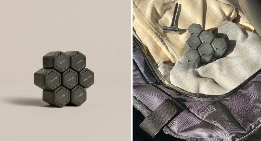 Cadence Travel containers in grey